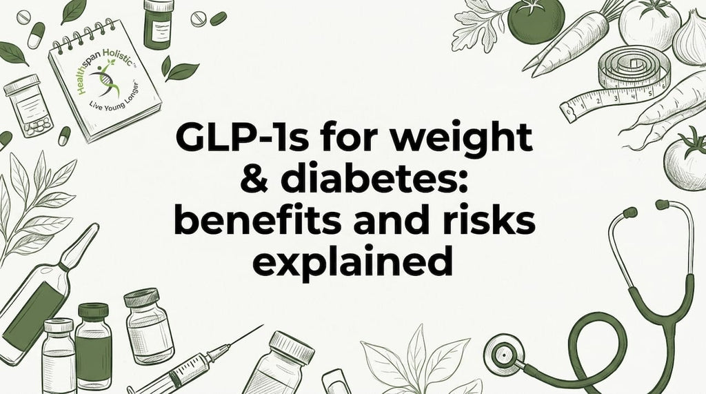 Decorative hand-drawn GLP-1s title card illustration