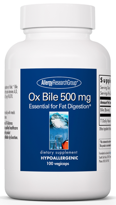 Ox Bile 500 mg 100 Capsules - Healthspan Holistic