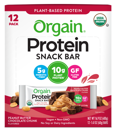 Organic Protein Snack Bar Peanut Butter Chocolate Chunk 12 Bars - Healthspan Holistic