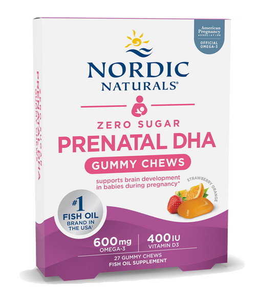 Zero Sugar Prenatal DHA Strawberry Orange 27 Gummy Chews - Healthspan Holistic