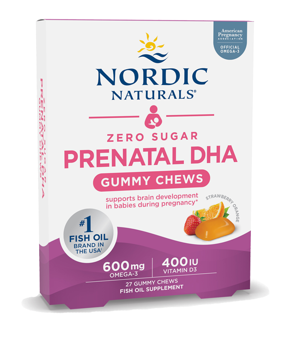 Zero Sugar Prenatal DHA Strawberry Orange 27 Gummy Chews - Healthspan Holistic