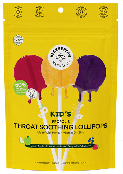 Kid's Throat Soothing 15 Lollipops - Healthspan Holistic