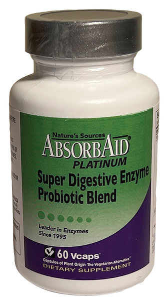 AbsorbAid Platinum Super Digestive Enzyme Probiotic Blend 60 Capsules - Healthspan Holistic