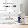 Neurogan Health NAD+ Liquid Drops bottle with dropper, showing supplement packaging for vitamins and NAD+ boosting supplement.