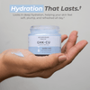 Neurogan Health Advanced GHK-Cu Copper Peptide face cream jar, highlighting hydration and skincare benefits in a natural setting.