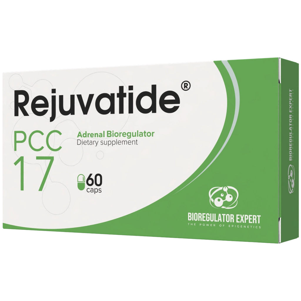Bioregulators Adrenal – PCC 17 by Integrative Peptides, showing supplement capsules in a jar on a white background.