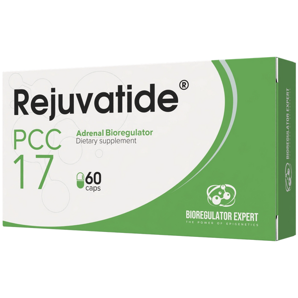 Bioregulators Adrenal – PCC 17 by Integrative Peptides, showing supplement capsules in a jar on a white background.