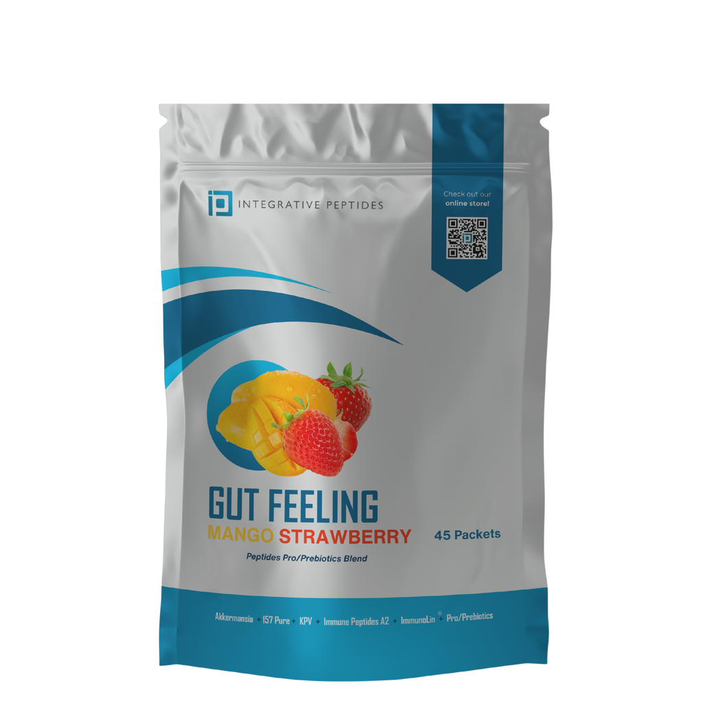 Gut Feeling Peptides Stick Packs Mango Strawberry 45ct.