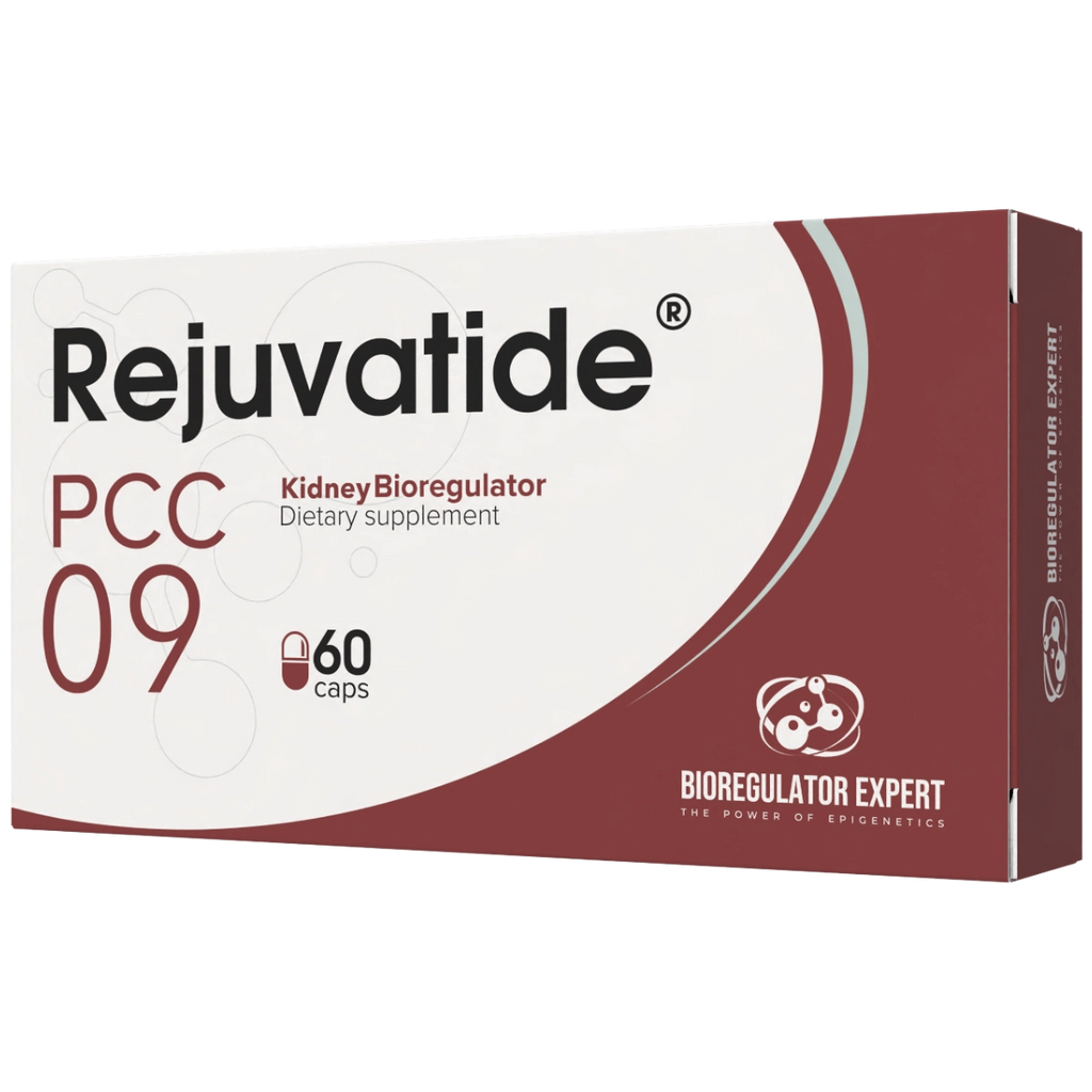Bioregulators Kidney PCC 09 by Integrative Peptides, close-up of the product bottle with label and packaging.