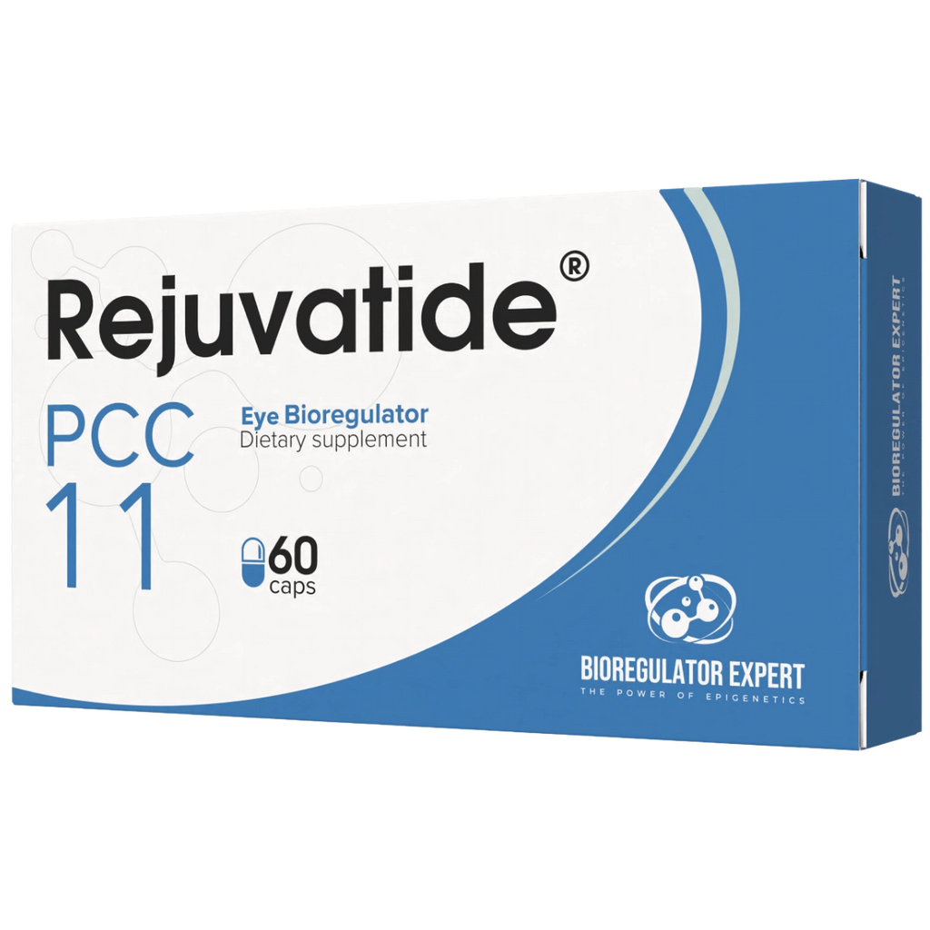 Bioregulator supplement bottle labeled Eye – PCC 11 by Integrative Peptides, with the product label visible on a white background.