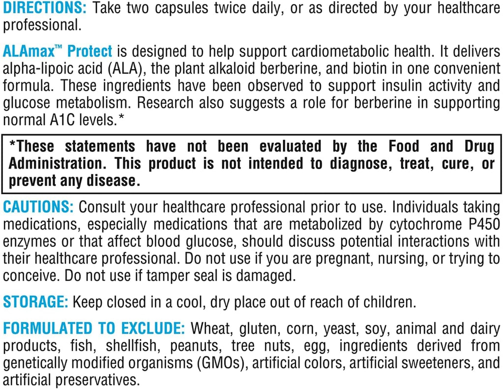 ALAmax™ Protect 120 Capsules - XYMOGEN® - Healthspan Holistic