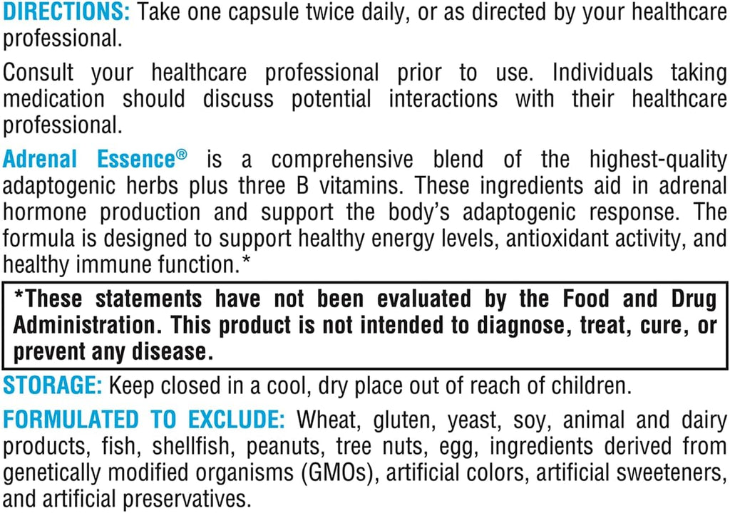 Adrenal Essence® 60 Capsules - XYMOGEN® - Healthspan Holistic