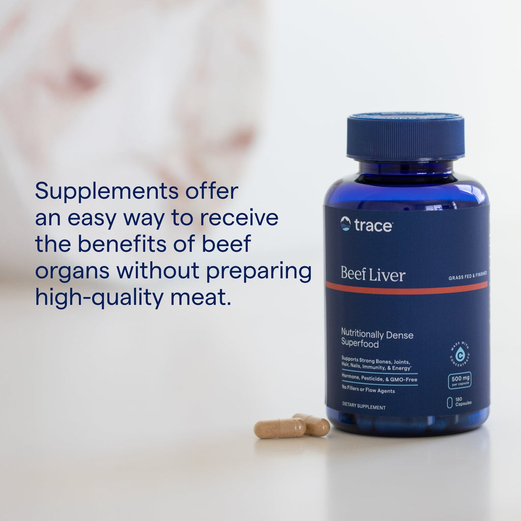 Beef Liver 500 mg 180 Capsules - Trace Minerals - Healthspan Holistic