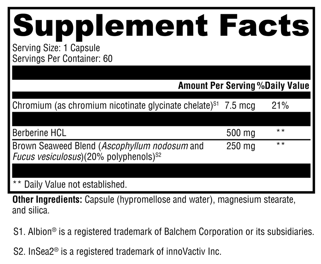 Berberine with InSea2® 60 Capsules - XYMOGEN® - Healthspan Holistic