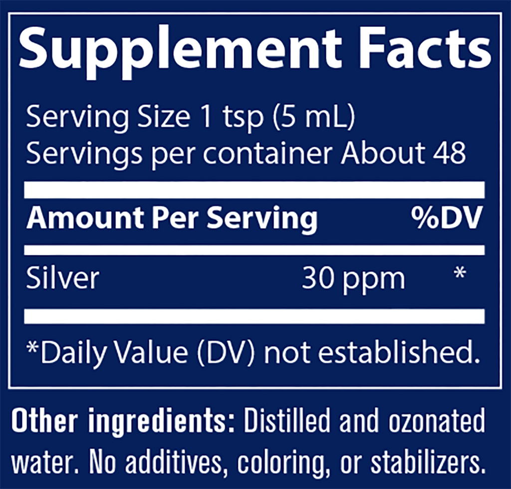 Colloidal Silver 30ppm 8 fl oz - Trace Minerals - Healthspan Holistic