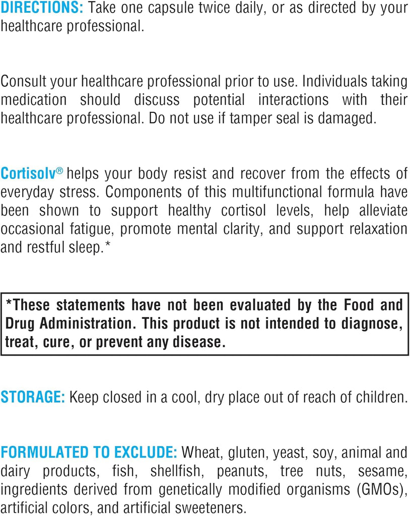 Cortisolv® 120 Capsules - XYMOGEN® - Healthspan Holistic