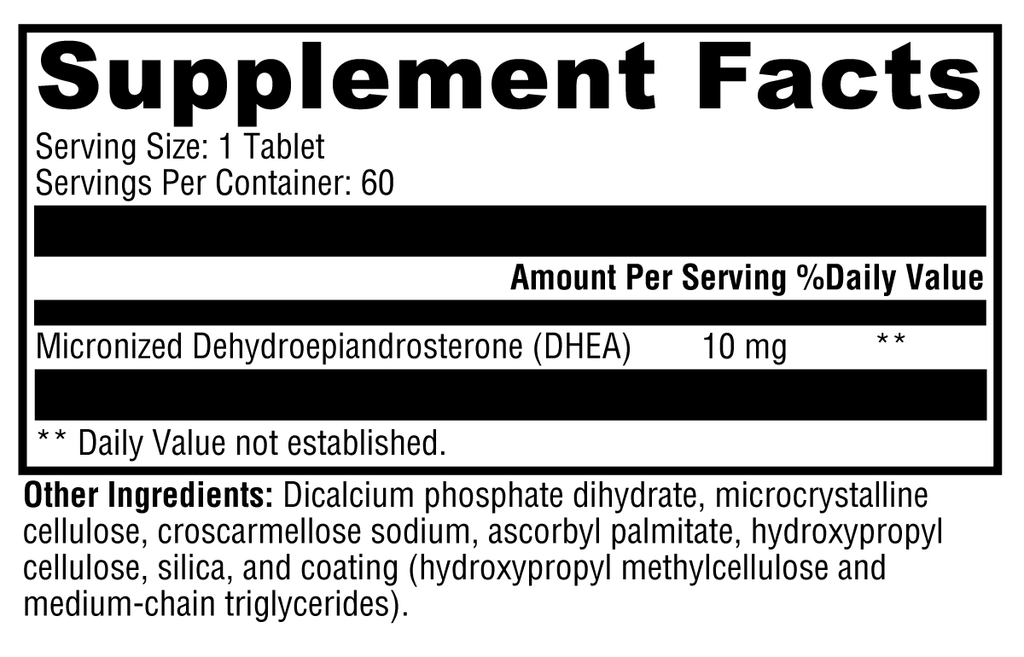 DHEA Micronized 10mg 60 Tablets - XYMOGEN® - Healthspan Holistic