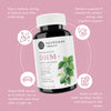 Close-up of Neurogan Health Dihydromyricetin (DHM) capsules with product facts and label details.