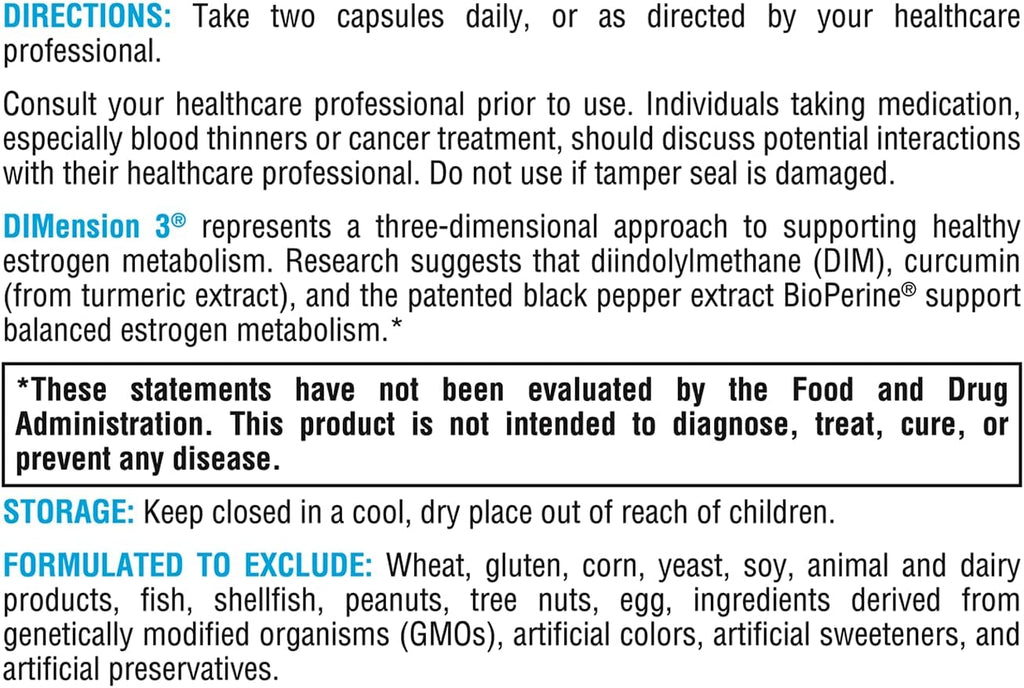 DIMension 3® 120 Capsules - XYMOGEN® - Healthspan Holistic
