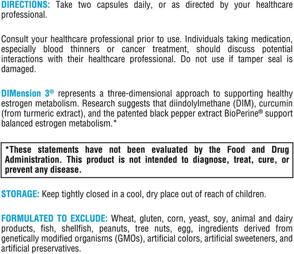 DIMension 3® 240 Capsules - XYMOGEN® - Healthspan Holistic