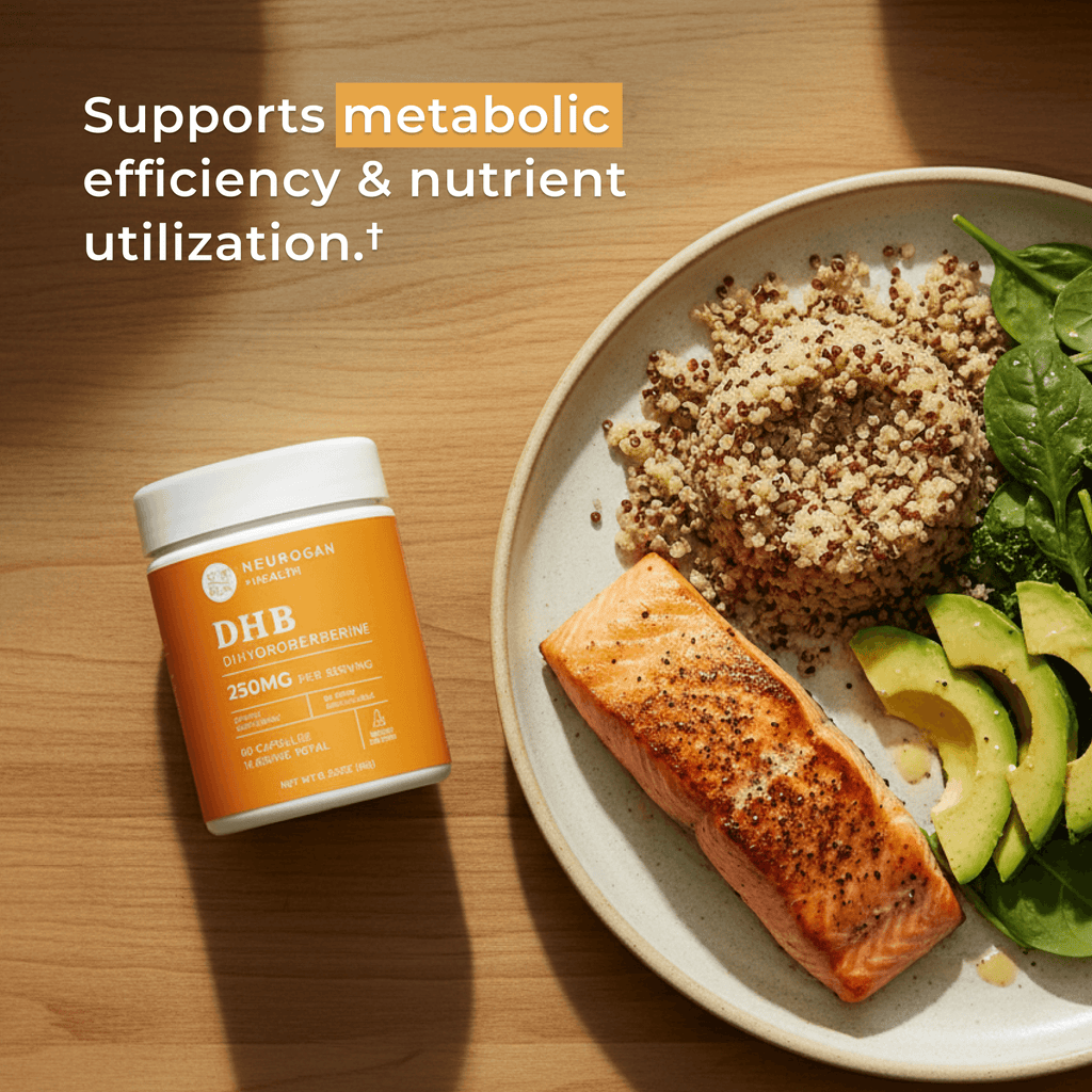 Dihydroberberine capsules from Neurogan Health, dietary supplement for metabolism support and overall wellness.