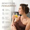 Neurogan Health fenugreek seed capsules, dietary supplements for health benefits, displayed with capsules and fresh fenugreek seeds.