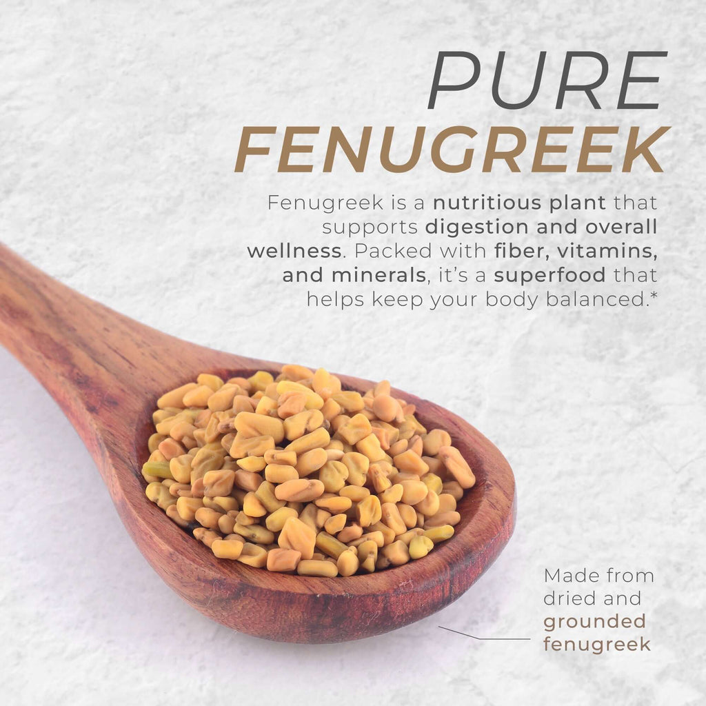 Neurogan Health fenugreek seed capsules in a bottle, natural supplement for health and wellness, with capsules and label visible.
