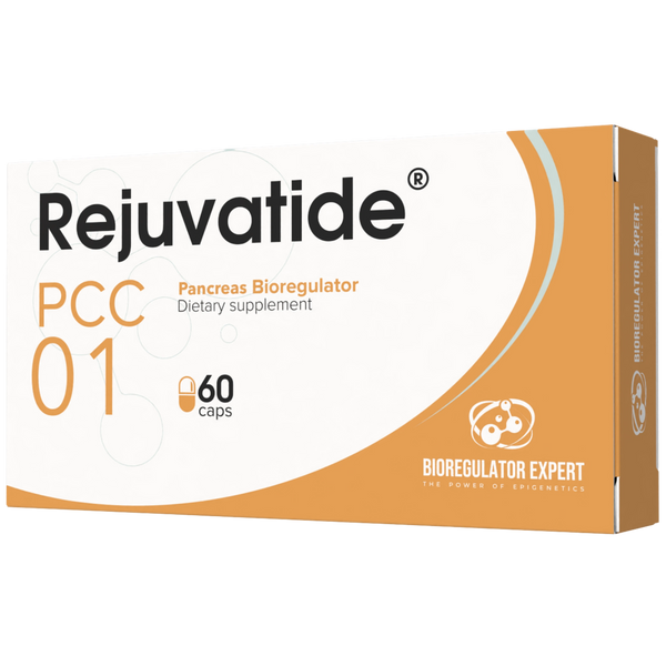 Front view of Integrative Peptides Pancreas PCC01 bioregulator bottle with label showing product details.