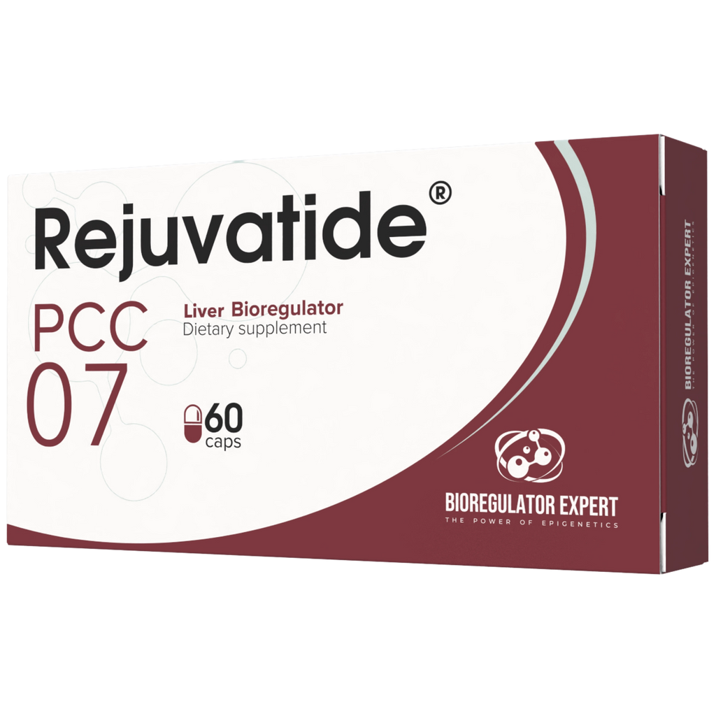 Front view of Integrative Peptides Liver – PCC 07 bioregulator supplement bottle, showcasing label and product packaging.