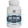 Gut Feeling Peptides capsules from Integrative Peptides, showing the product packaging and label on a white background.