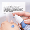 Neurogan Health Advanced GHK-Cu Neck & Face Serum bottle with product label and review stars visible.