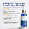 Neurogan Health GHK-Cu Copper Peptide Hair and Scalp Serum bottle with testimonial images in the background.