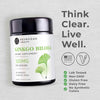 Neurogan Health Ginkgo Biloba capsules, dietary supplement in clear bottle with capsules visible inside, emphasizing natural health benefits.