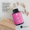 Himalayan Tartary Buckwheat capsules by Neurogan Health in a bottle, showcasing high-purity supplement capsules on a white background.