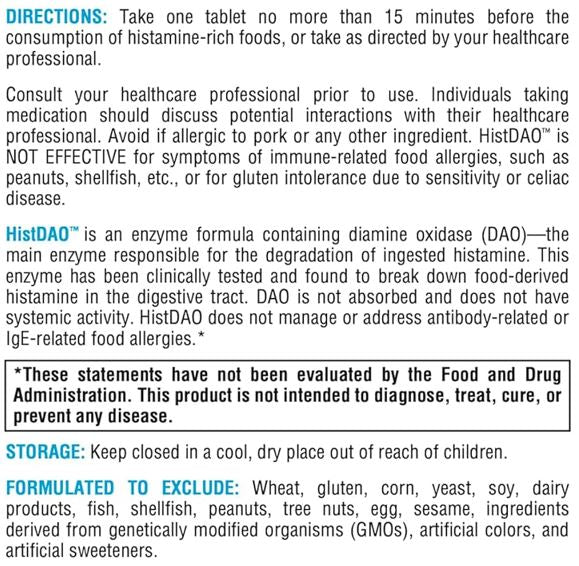 HistDAO™ 60 Tablets - XYMOGEN® - Healthspan Holistic