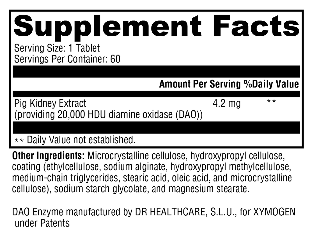 HistDAO™ 60 Tablets - XYMOGEN® - Healthspan Holistic