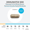 Bottle of XYMOGEN ImmunotiX 500™ 60 capsules with the supplement label visible and capsules inside the bottle.
