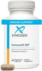 Bottle of XYMOGEN ImmunotiX 500™ 60 capsules with label visible, showing supplement capsules inside.