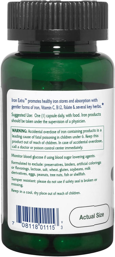 Iron Extra™ 60 Capsules - Vitanica - Healthspan Holistic