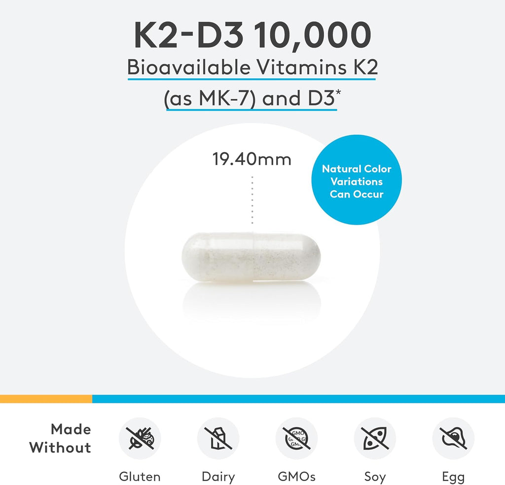 K2-D3 10,000 60 Capsules - XYMOGEN® - Healthspan Holistic