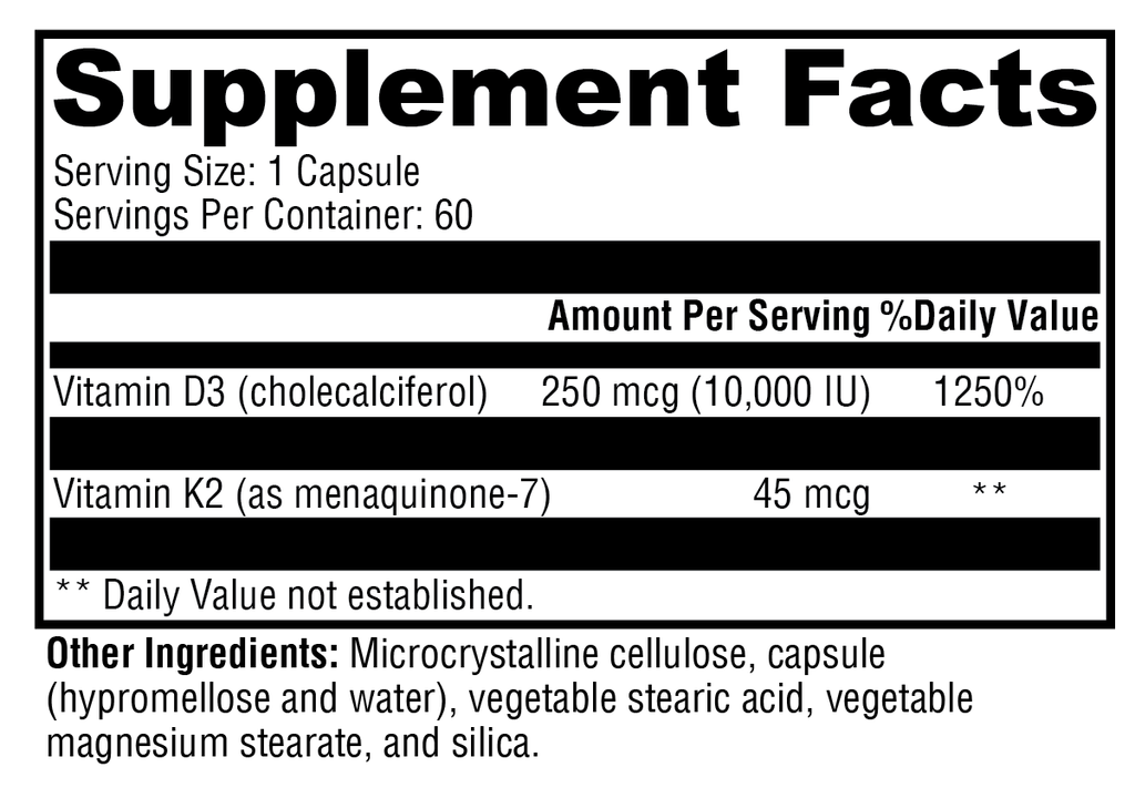 K2-D3 10,000 60 Capsules - XYMOGEN® - Healthspan Holistic