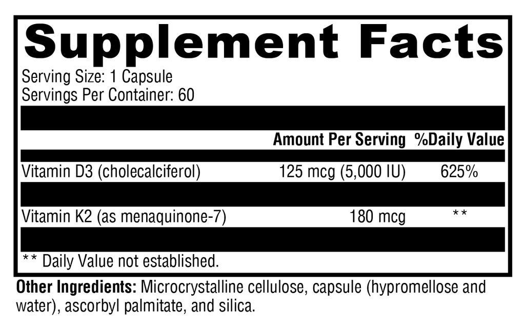 K2-D3 Max 60 Capsules - XYMOGEN® - Healthspan Holistic