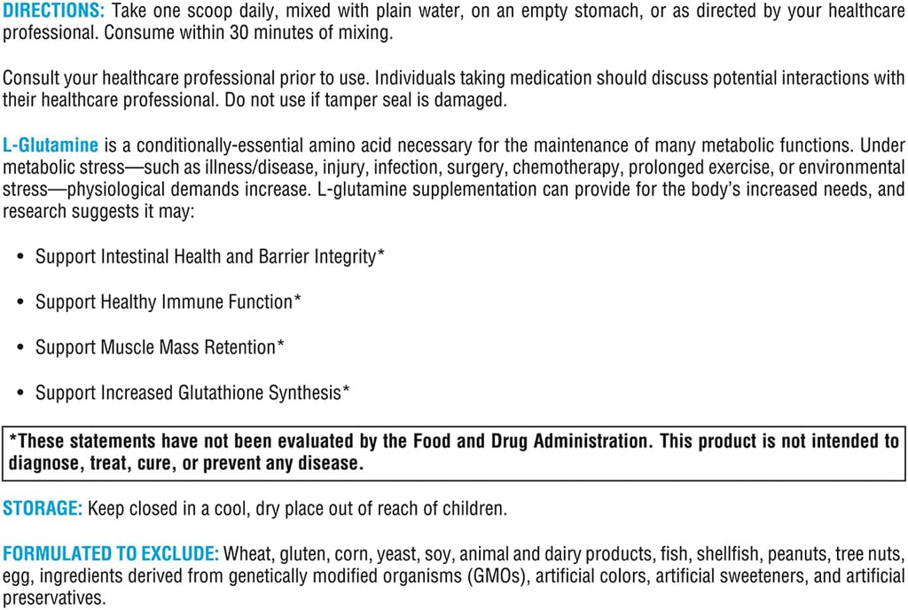 L-Glutamine 85 Servings - XYMOGEN® - Healthspan Holistic