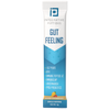 Integrative Peptides Gut Feeling Peptides Stick Packs in Mango Strawberry flavor, 45-count, showing colorful sachets on a white background.