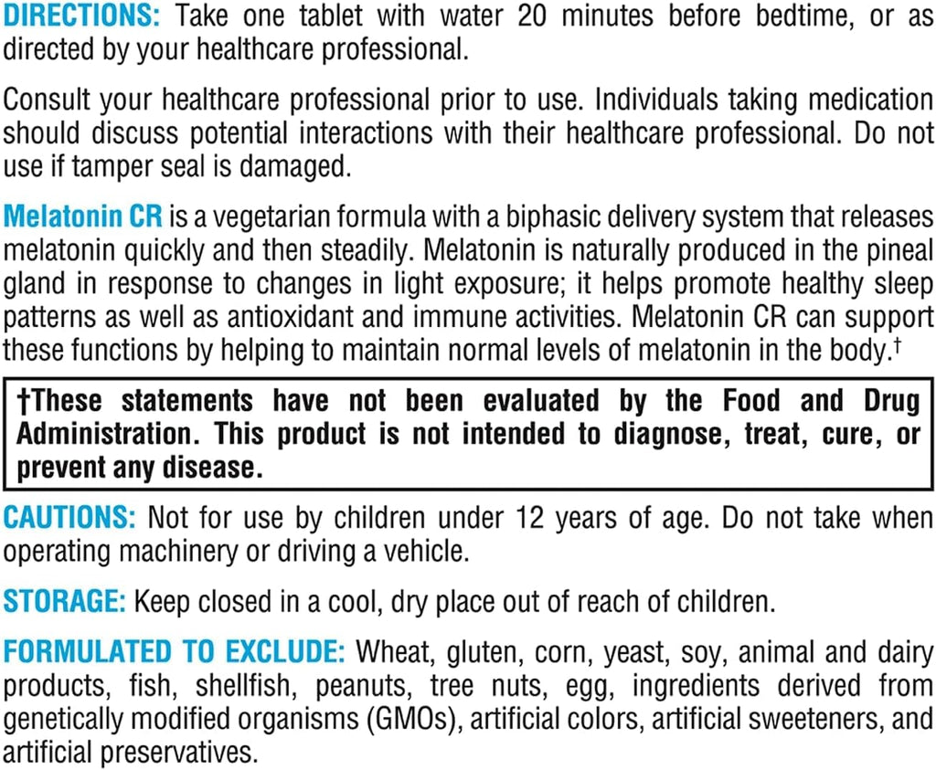 Melatonin CR 90 Tablets - XYMOGEN® - Healthspan Holistic