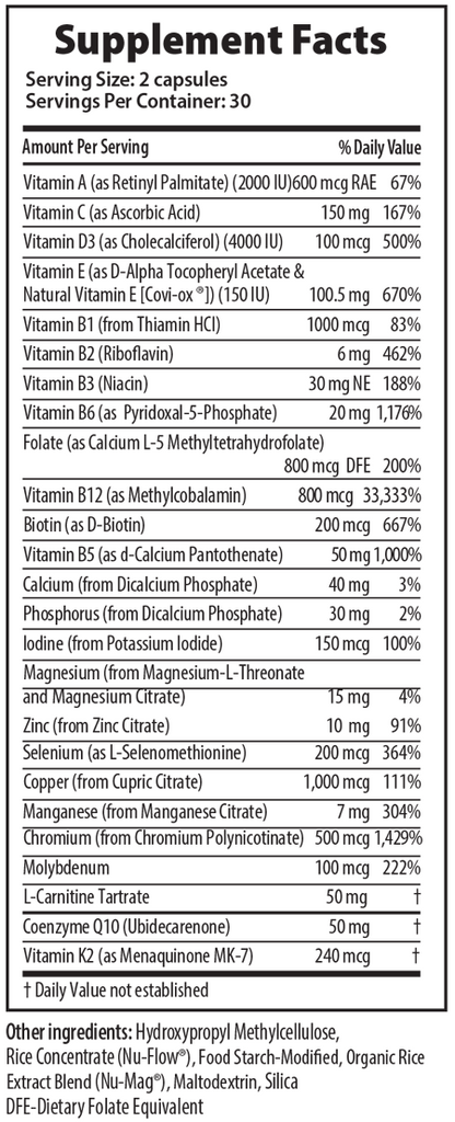 Metabolic Nutrition 60 Capsules - Restorative Formulations - Healthspan Holistic