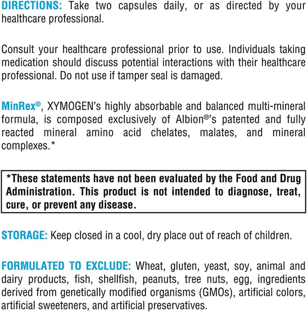 MinRex® 120 Capsules - XYMOGEN® - Healthspan Holistic