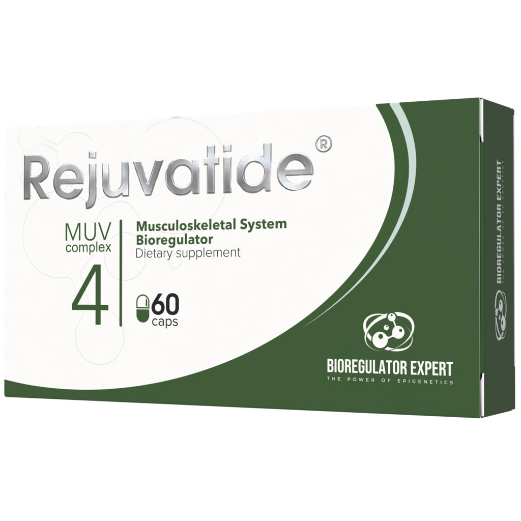 BioregAux MUV Complex supplement by Integrative Peptides, showing the bottle and label of this health product.