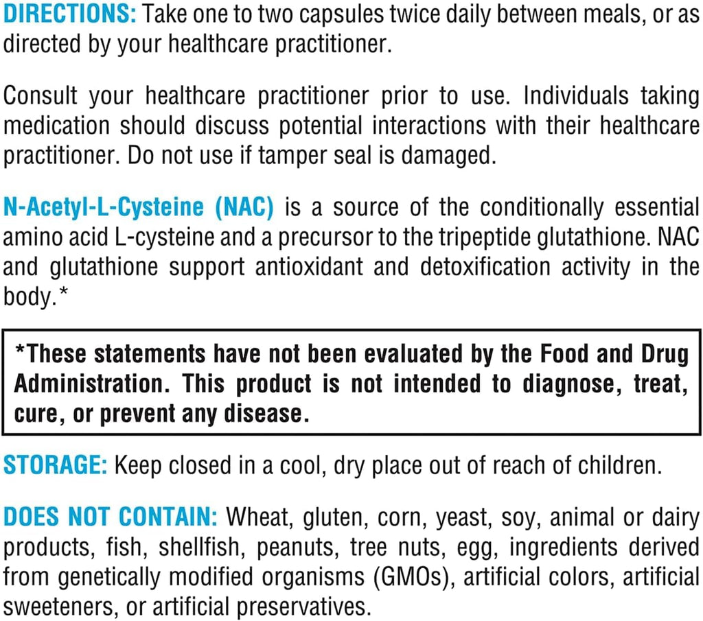NAC 60 Capsules - XYMOGEN® - Healthspan Holistic