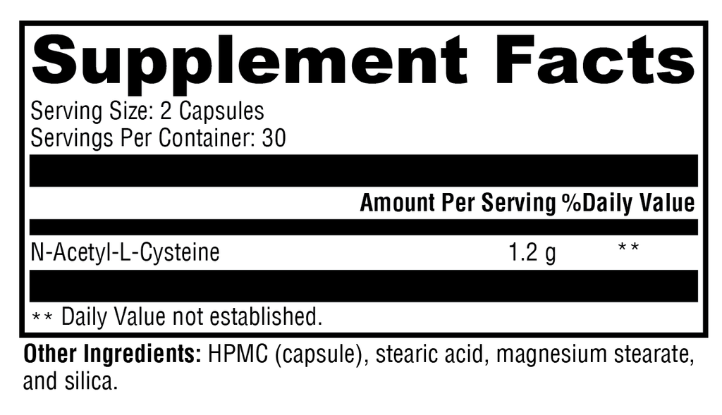 NAC 60 Capsules - XYMOGEN® - Healthspan Holistic